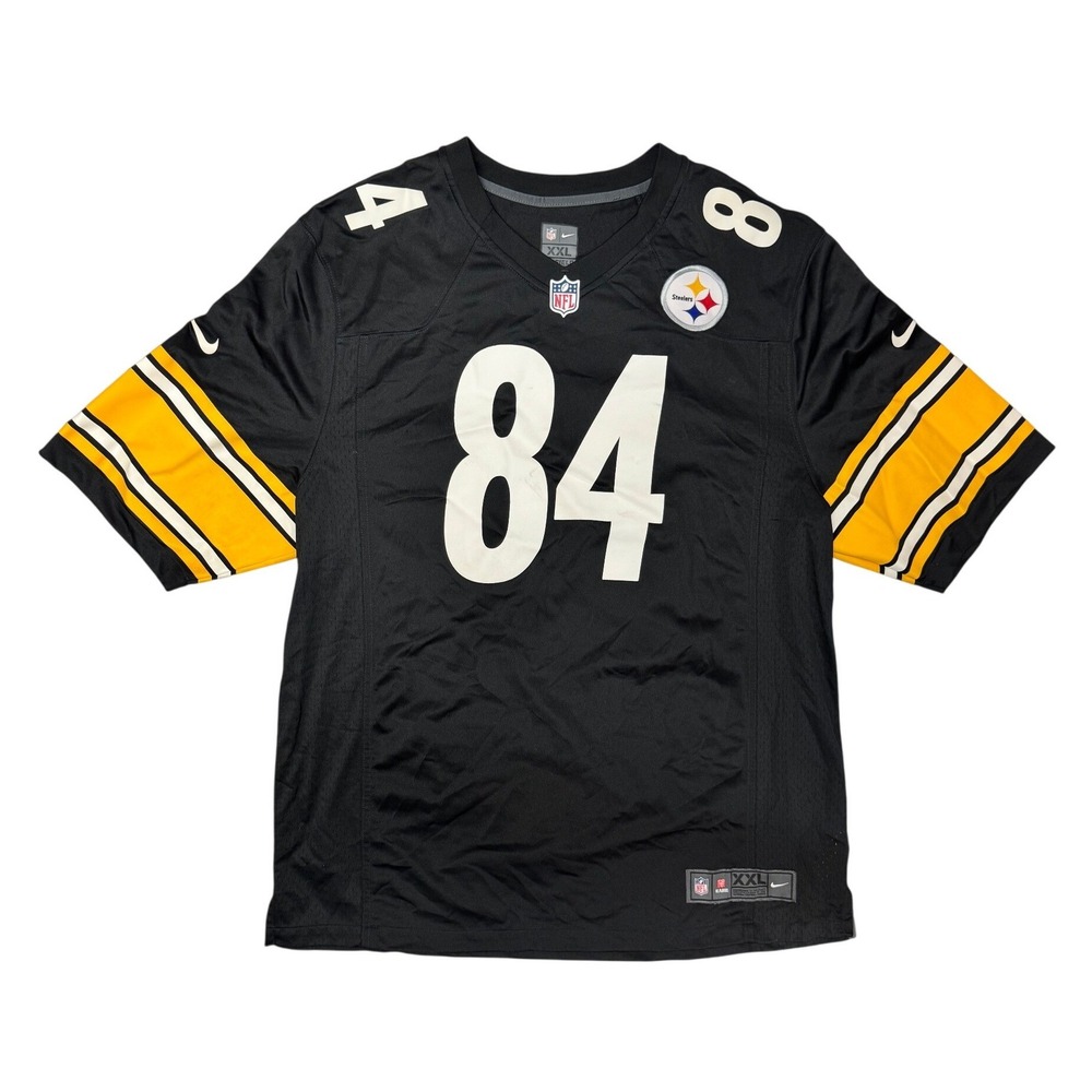Nike Mens Pittsburgh Steelers Antonio Brown 84 NFL Jersey Black XXL